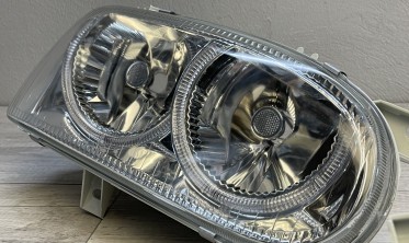 Передні фари з кільцями VW Golf 3 хромовані фото