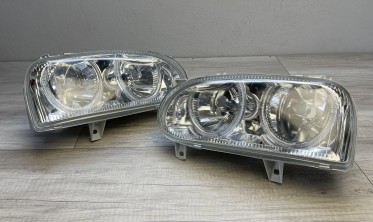 Передні фари з кільцями VW Golf 3 хромовані фото