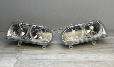 Передні фари з кільцями VW Golf 3 хромовані фото