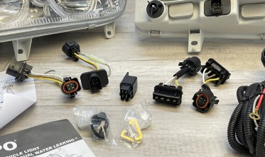Передні фари з кільцями VW Golf 3 хромовані фото