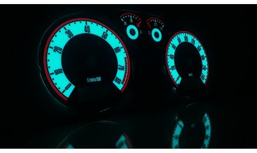 Светящиеся накладки в приборную панель Volkswagen Golf 4 / Bora / T4 вар. 3 стиль Audi TT фото