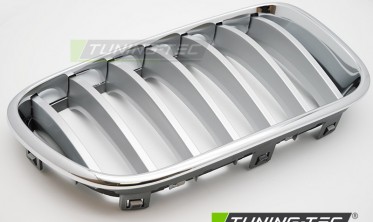 Решетка радиатора (ноздри) BMW X3 F25 10-14 серая с хром. рамкой фото