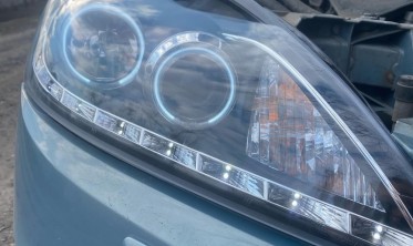 Чорні фари передні Ford Focus 2 рестайл з кільцями CCFL фото