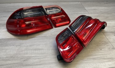 Фонари задние Mercedes W210 седан red smoke фото
