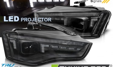 Фары передние диодные для Audi A5 рестайл с линзами lull led фото
