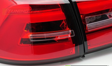 Светодиодные задние фонари VW Golf 7 универсал 2017-2019 красно-белые фото
