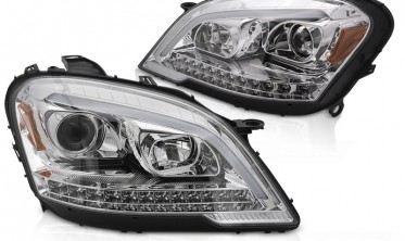 Передні тюнінг фари з діодами для Mercedes M W164 ML 09-11 фото