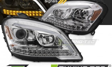 Передні тюнінг фари з діодами для Mercedes M W164 ML 09-11 фото