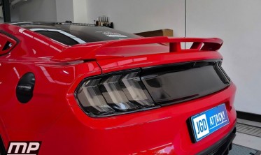 Задние тонированные фонари с желтым поворотом Osram (Ford Mustang 15-21 USA) фото