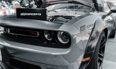 Вставки в фары LED Halo в стиле Demon Style (DODGE CHALLENGER 2015-2021) фото