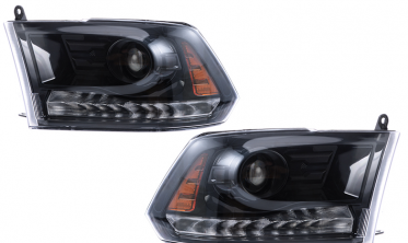 Светодиодные передние фары Dodge RAM 2009-2018 фото