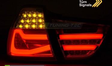 Темные задние фонари (стопы диодные) BMW 3 sedan E90 LCI  фото