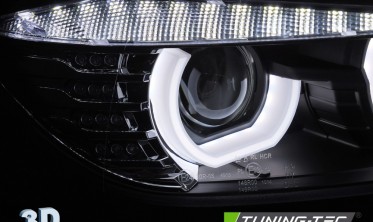 Чорні передні фари з кільцями U-тип BMW 3 F30, F31 фото