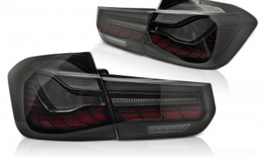 Задние тюнинговые фонари OLED BMW 3 F30 тонированные фото