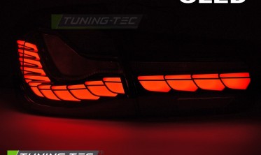 Задние тюнинговые фонари OLED BMW 3 F30 тонированные фото
