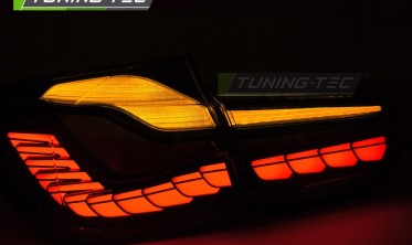 Задние тюнинговые фонари OLED BMW 3 F30 тонированные фото
