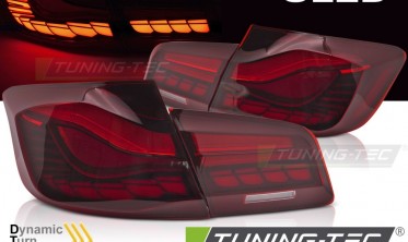 Ліхтарі задні Oled (стопи тюнінг) BMW 5 F10 червоні фото