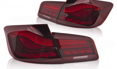 Фонари задние Oled (стопы тюнинг) BMW 5 F10 красные фото