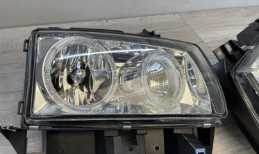 Тюнінгові фари передні Volkswagen T4 (коса фара) з кільцями фото