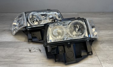 Тюнінгові фари передні Volkswagen T4 (коса фара) з кільцями фото