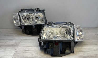 Тюнінгові фари передні Volkswagen T4 (коса фара) з кільцями фото