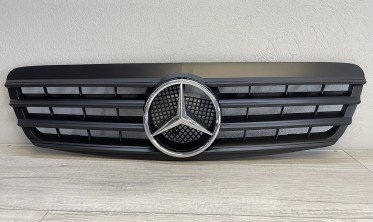 Решетка радиатора Mercedes W220 стиль AMG черная матовая дорестайл фото