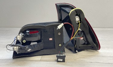 Задние светодиодные Led Bar фонари BMW X5 E53 красно-тонированные фото