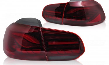 Фонари задние Oled (стопы тюнинг) VW Golf 6 красные фото