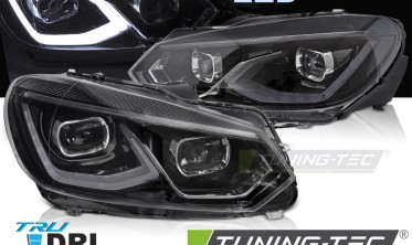 Передние фары full led для VW Golf 6 черная тюнинг оптика фото