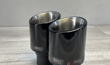 Насадка глушителя черная Buzzer ZZ106XS круглая 100 мм с вкладышем фото