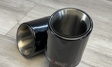 Насадка глушителя черная Buzzer ZZ106XS круглая 100 мм с вкладышем фото