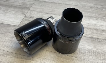Насадка глушителя черная Buzzer ZZ106XS круглая 100 мм с вкладышем фото