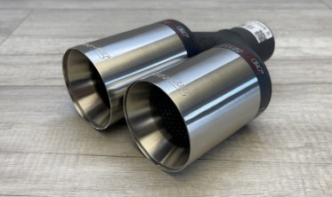 Насадка на глушитель двойная правая Buzzer ZZ2X89RS (сатин) фото