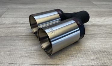 Насадка на глушник подвійна ліва Buzzer ZZ2X89LS (сатин) фото