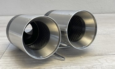 Насадка на глушник подвійна ліва Buzzer ZZ2X89LS (сатин) фото