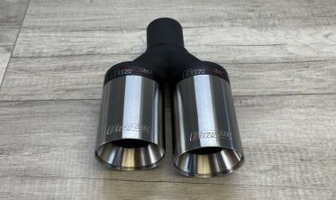 Насадка на глушник подвійна ліва Buzzer ZZ2X89LS (сатин) фото