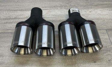 Насадка на глушник подвійна ліва Buzzer ZZ2X89LS (сатин) фото