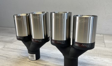 Насадка на глушник подвійна ліва Buzzer ZZ2X89LS (сатин) фото