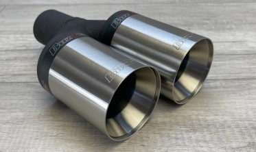 Насадка на глушник подвійна ліва Buzzer ZZ2X89LS (сатин) фото
