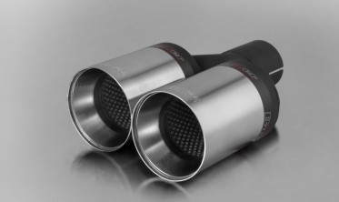 Насадка на глушник подвійна ліва Buzzer ZZ2X89LS (сатин) фото