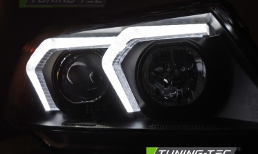 Чорні передні фари BMW 3 E90, E91 тюнінгові з діодами фото