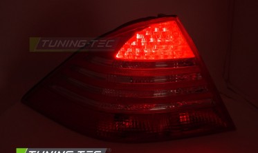 Тюнінгові задні ліхтарі (стопи) Mercedes S W220 червоно-білі фото
