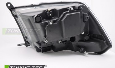Черные передние фары Dodge RAM 2009-2018 (две линзы) фото