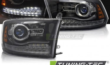 Лінзовані передні фари Dodge RAM 2009-2018 оптика діодна фото