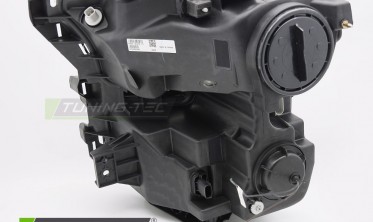 Черные передние тюнинг фары Ford F150 MK13 2014-2017 с двумя линзами фото