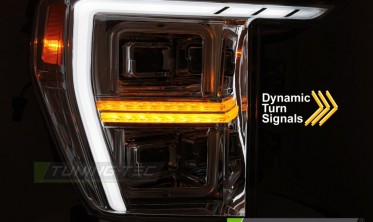 Передние тюнинг фары full led Ford F150 MK14 2020-2023 фото