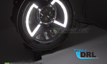 Черные led фары передние Jeep Wrangler JL 18-23 фото