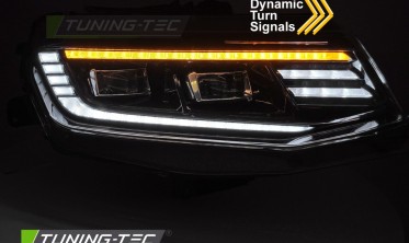 Черные led фары передние Chevrolet Camaro 2016-2018 тюнинг оптика фото