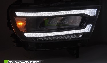 Черные led фары передние Dodge Ram 2019-2022 тюнинг оптика фото