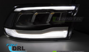 Черные диодные фары передние Dodge Ram 2009-2018 тюнинг оптика full led фото
